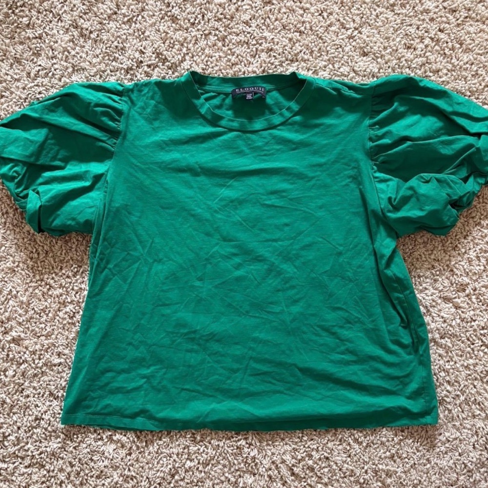 Eloquii Teal Short Sleeve Top